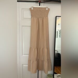 Beige Strapless dress